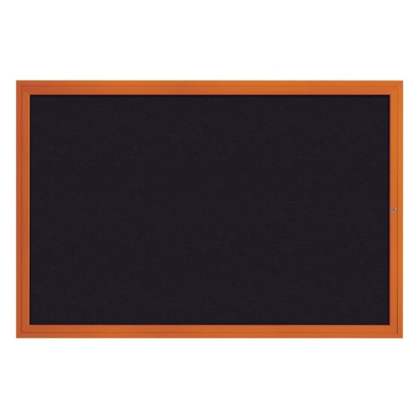 Hinge-less Radius Corkboard, 24"x36", Satin Alum Frame/Cork